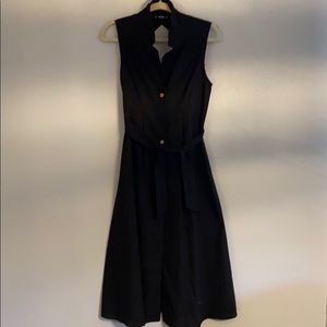 Black, open back dress by SHEIN.